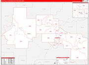 Idaho Falls Metro Area Wall Map Red Line Style